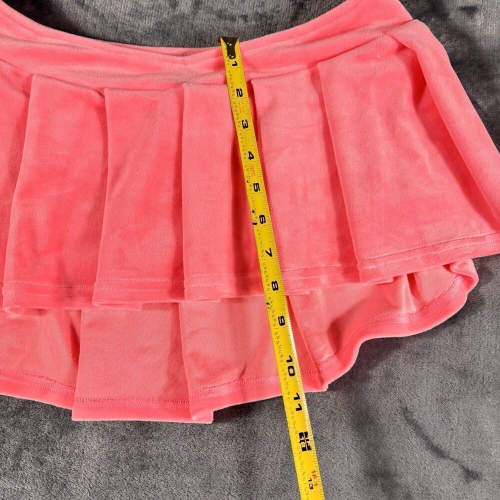 Akira Fashion Sz M Icon Pleated Micro Mini Skirt Velvet Flirty Low Rise Stretch - Picture 10 of 12